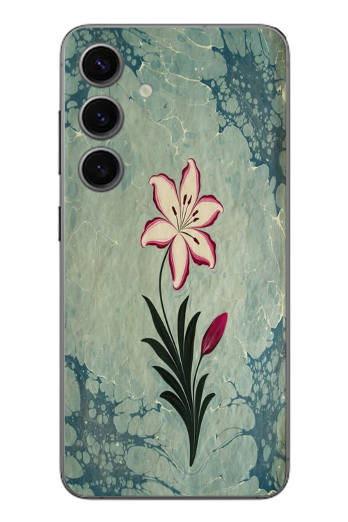 Samsung Galaxy S24 Uyumlu Çiçek Deseni Baskılı Silikon Kılıf