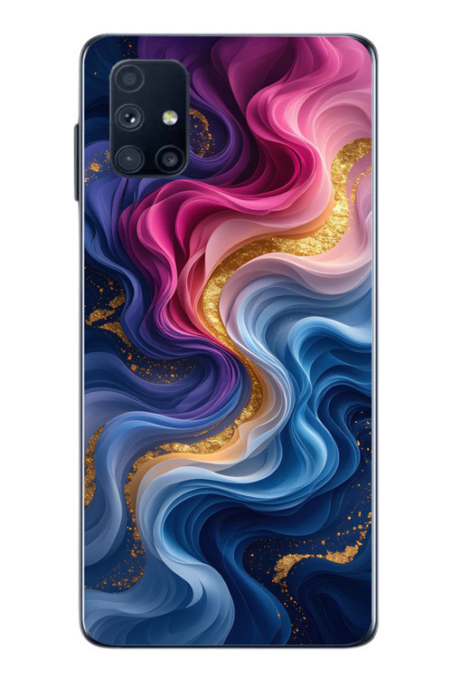 Samsung Galaxy M51 Uyumlu Renk Katranı Baskılı Silikon Kılıf