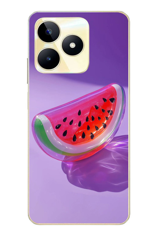 Realme C53 Uyumlu Karpuz Jelibon Baskılı Silikon Kılıf