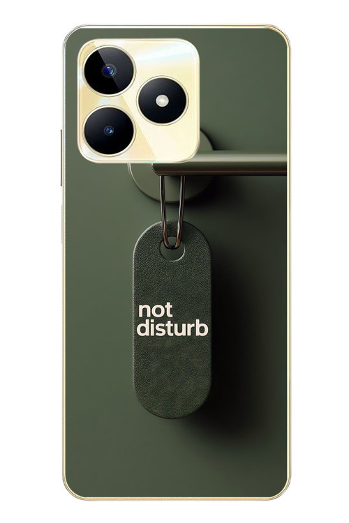 Realme C53 Uyumlu Not Disturb Baskılı Silikon Kılıf