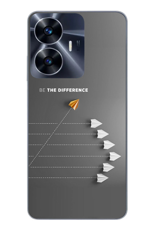 Realme C55 Uyumlu Be The Difference Baskılı Silikon Kılıf