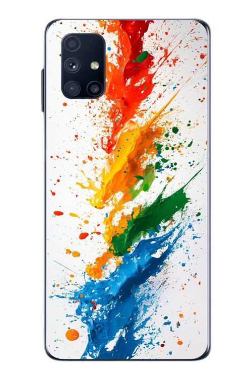 Samsung Galaxy M51 Uyumlu Renk Skalası Baskılı Silikon Kılıf