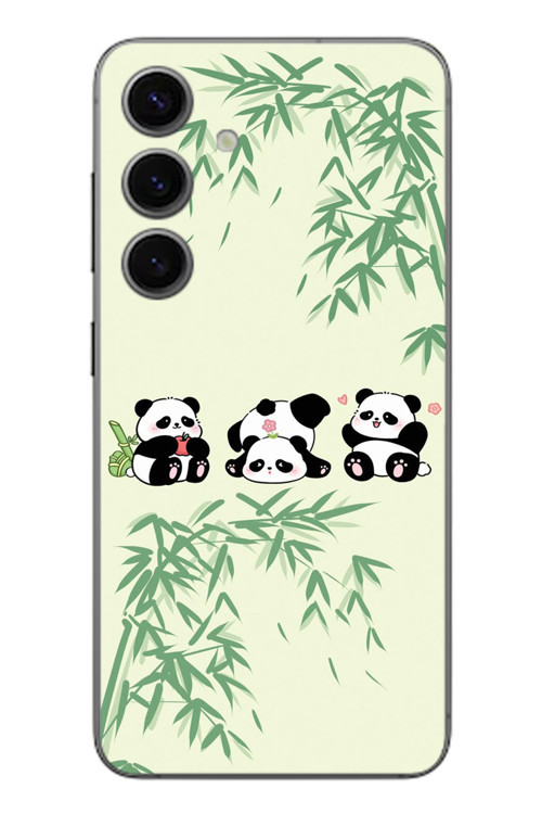 Samsung Galaxy S24 Uyumlu Panda Ailesi Baskılı Silikon Kılıf
