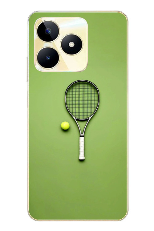 Realme C53 Uyumlu Tenis Raketi Baskılı Silikon Kılıf