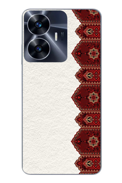 Realme C55 Uyumlu Halı Köşesi Baskılı Silikon Kılıf