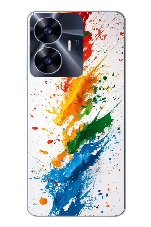 Realme C55 Uyumlu Renk Skalası Baskılı Silikon Kılıf