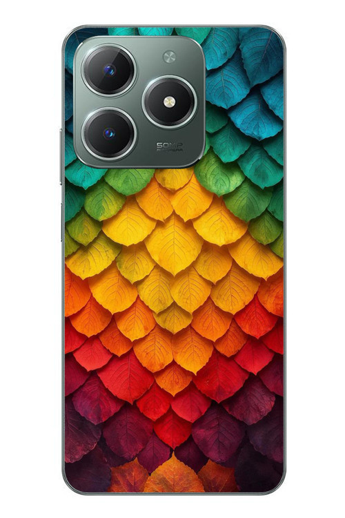 Realme C61 Uyumlu Efsun Renk Demeti Baskılı Silikon Kılıf