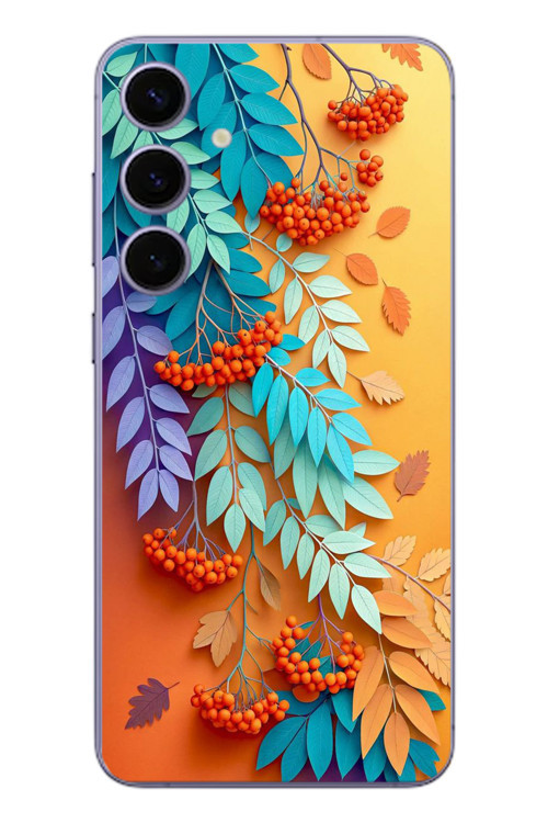 Samsung Galaxy S24 Plus Uyumlu Pastoral Çicekler Baskılı Silikon Kılıf