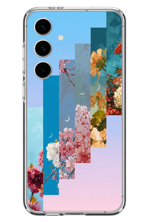 Samsung Galaxy S24 FE Uyumlu Dik Çiçek Tabloları Baskılı Silikon Kılıf