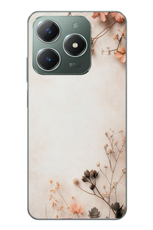 Realme C61 Uyumlu Kuru Dallar Baskılı Silikon Kılıf
