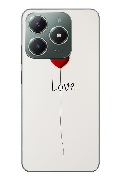 Realme C61 Uyumlu Love Aşk Baskılı Silikon Kılıf