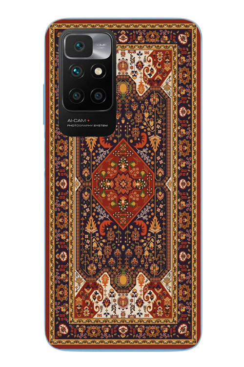 Redmi 10 2022 Uyumlu Anadolu Motif Halısı Baskılı Silikon Kılıf