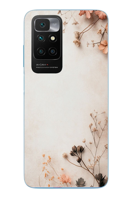 Redmi 10 2022 Uyumlu Kuru Dallar Baskılı Silikon Kılıf