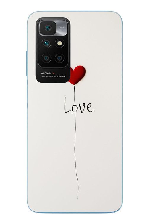 Redmi 10 2022 Uyumlu Love Aşk Baskılı Silikon Kılıf