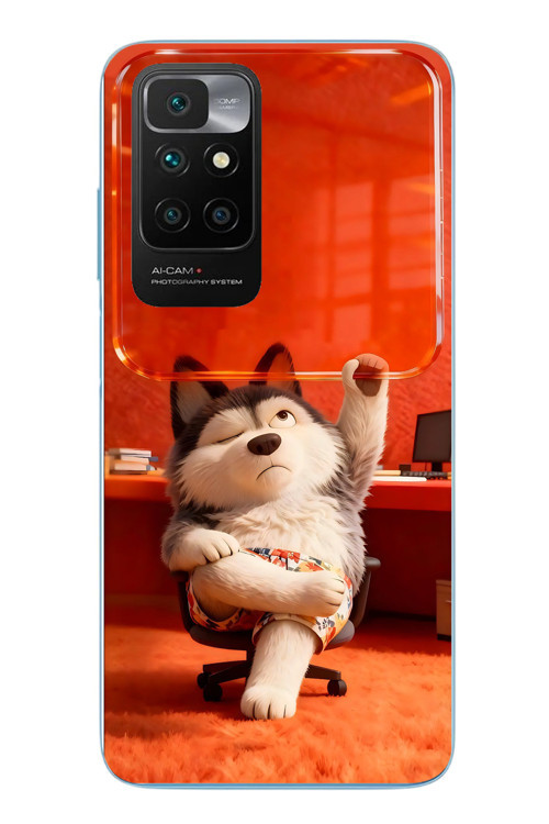 Redmi 10 2022 Uyumlu Keyifli Köpek Baskılı Silikon Kılıf
