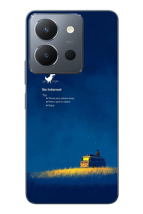 Vivo Y36 Uyumlu İnternet Yok Baskılı Silikon Kılıf