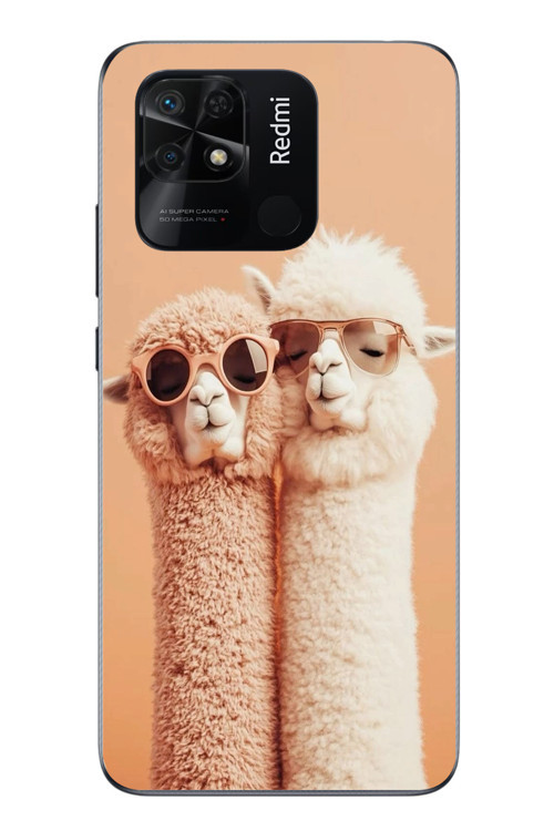 Redmi 10C Uyumlu Sevgili Lamalar Baskılı Silikon Kılıf