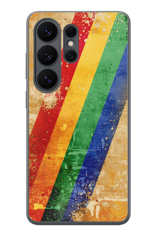 Samsung Galaxy S26 Ultra Uyumlu Yan Gökkuşağı Baskılı Silikon Kılıf