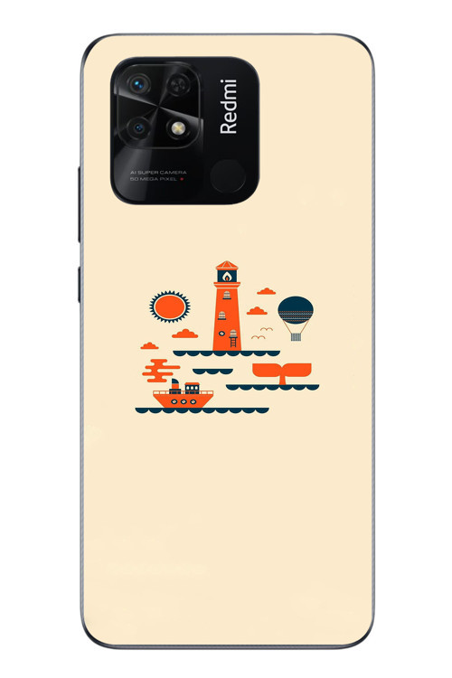 Redmi 10C Uyumlu Sade Tatil Baskılı Silikon Kılıf