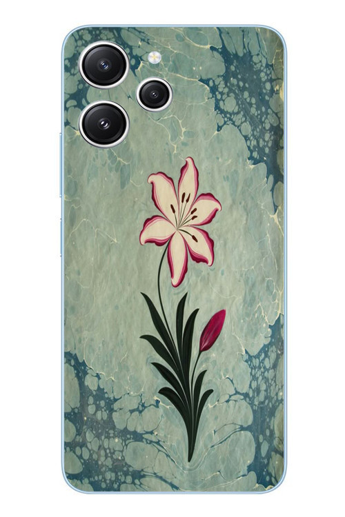 Redmi 12 Uyumlu Çiçek Deseni Baskılı Silikon Kılıf