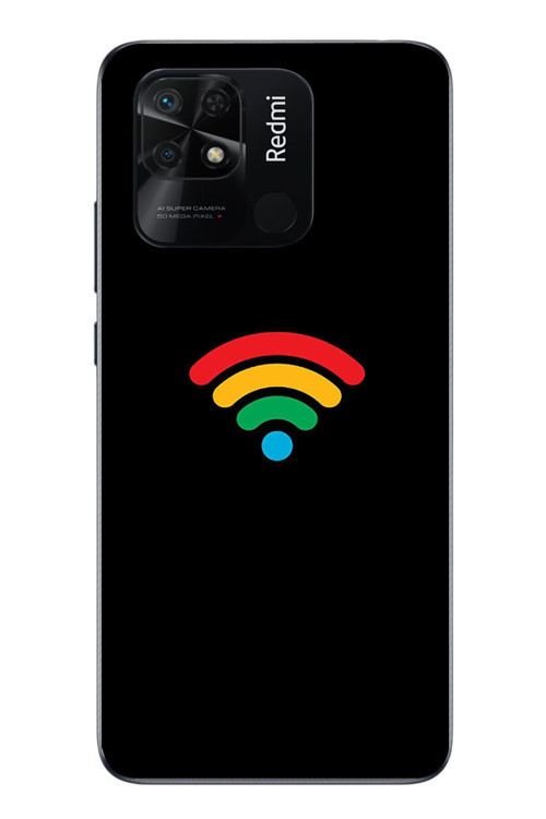 Redmi 10C Uyumlu Wifi Simgesi Baskılı Silikon Kılıf