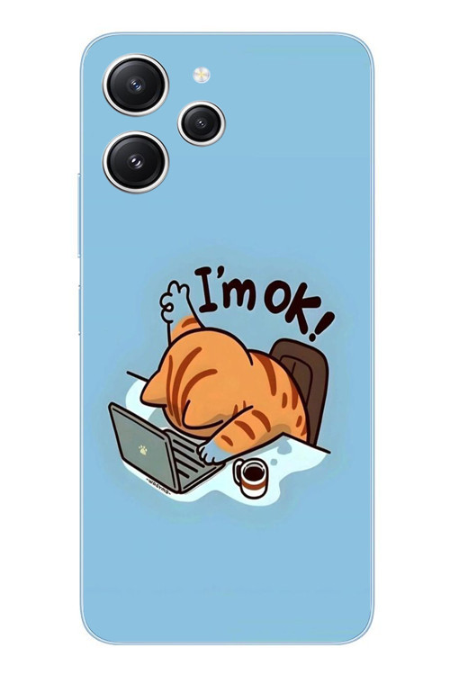 Redmi 12 Uyumlu l'M Ok Baskılı Silikon Kılıf