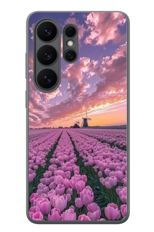 Samsung Galaxy S26 Ultra Uyumlu Lale Bahçesi Baskılı Silikon Kılıf