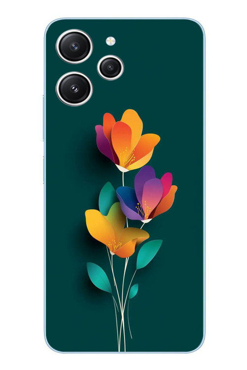 Redmi 12 Uyumlu Modernizimin Çicekleri Baskılı Silikon Kılıf