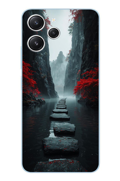 Redmi 12 Uyumlu Karanlık Yolu Baskılı Silikon Kılıf