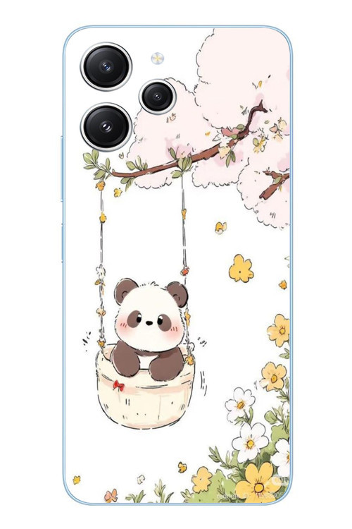 Redmi 12 Uyumlu Sallanan Panda Baskılı Silikon Kılıf