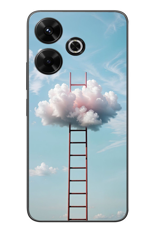 Redmi 13 Uyumlu Buluta Çıkan Merdiven Baskılı Silikon Kılıf