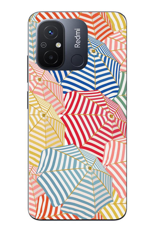 Redmi 12C Uyumlu Şemsiyeler Baskılı Silikon Kılıf
