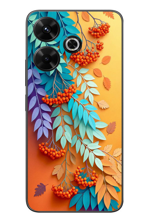 Redmi 13 Uyumlu Pastoral Çicekler Baskılı Silikon Kılıf