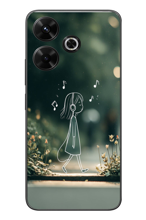 Redmi 13 Uyumlu Neon Kız Çocugu Baskılı Silikon Kılıf