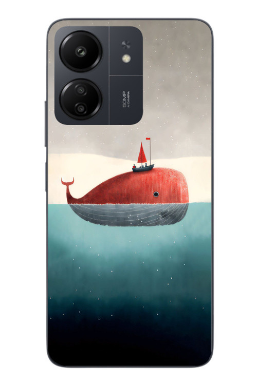 Redmi 13C Uyumlu Balina Baskılı Silikon Kılıf