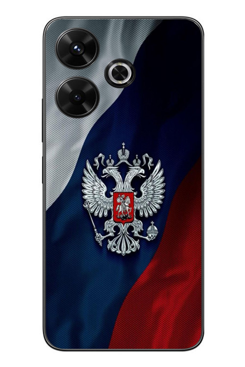 Redmi 13 Uyumlu Rusya Arması Baskılı Silikon Kılıf