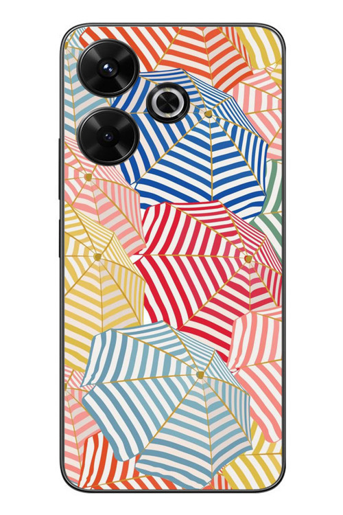 Redmi 13 Uyumlu Şemsiyeler Baskılı Silikon Kılıf