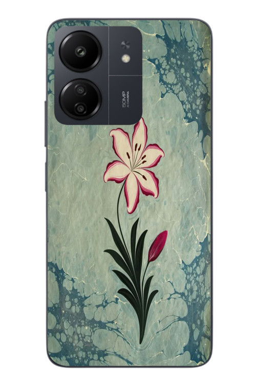 Redmi 13C Uyumlu Çiçek Deseni Baskılı Silikon Kılıf