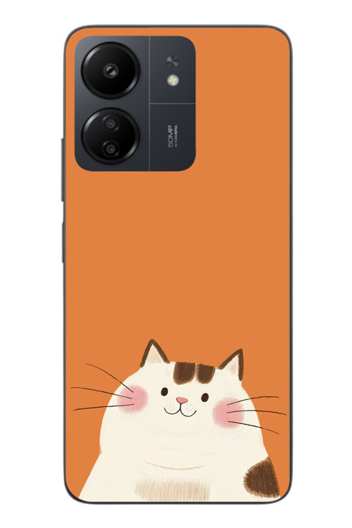 Redmi 13C Uyumlu Kedi Baskılı Silikon Kılıf