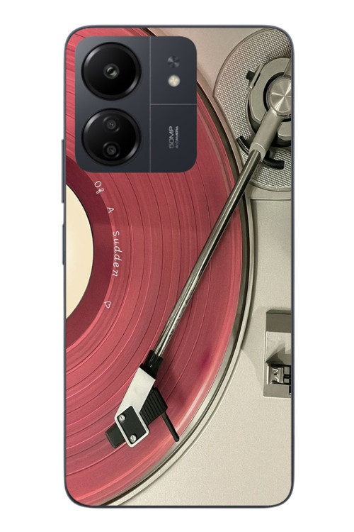 Redmi 13C Uyumlu Pembe Plak Baskılı Silikon Kılıf