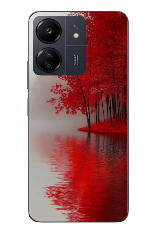 Redmi 13C Uyumlu Sonbahar Gölü Baskılı Silikon Kılıf