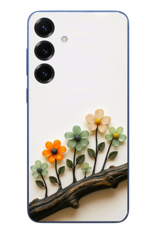 Samsung Galaxy S25 Plus Uyumlu Dalda Açan Çiçekler Baskılı Silikon Kılıf