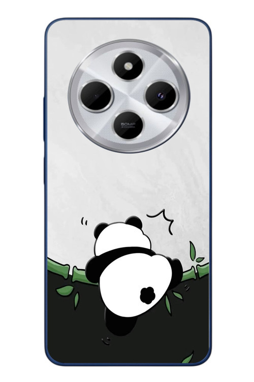 Redmi 14C Uyumlu Bambuya Çıkan Panda Baskılı Silikon Kılıf
