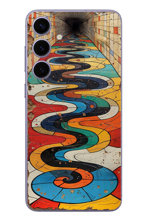 Samsung Galaxy S24 Plus Uyumlu Renk Duvarı Baskılı Silikon Kılıf