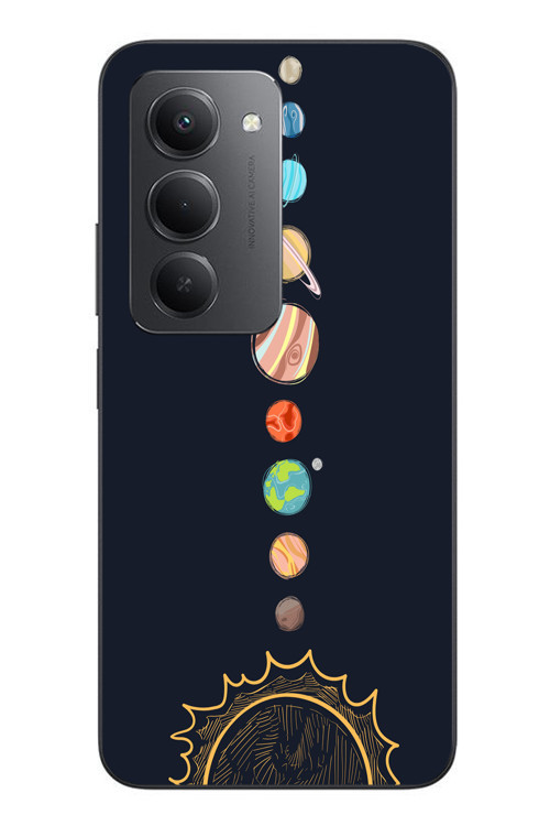 Redmi 15 Uyumlu Gezegenler Baskılı Silikon Kılıf