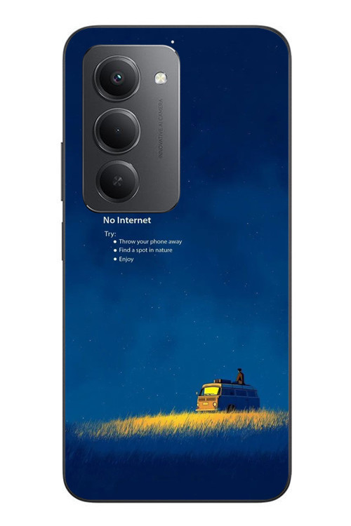 Redmi 15 Uyumlu İnternet Yok Baskılı Silikon Kılıf