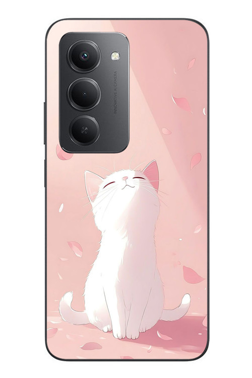 Redmi 15 Uyumlu Minnoş Kedi Baskılı Silikon Kılıf
