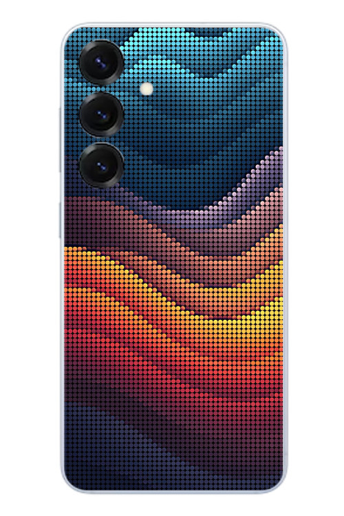 Samsung Galaxy S25 Uyumlu Noktalı Renkler Baskılı Silikon Kılıf
