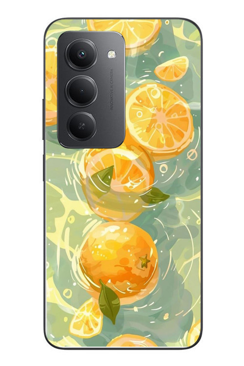 Redmi 15 Uyumlu Limonlar Pastel Baskılı Silikon Kılıf