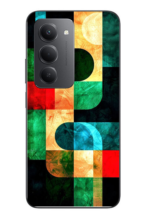 Redmi 15 Uyumlu Modern Çizgiler Baskılı Silikon Kılıf